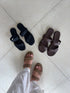 Summer Double Straps Slid-On Sandals